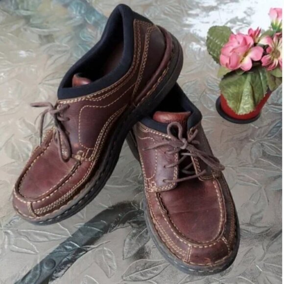 Comfort Streettars brown men's shoes.Size 10 M Causal Work Genuine leather upper - Picture 1 of 8